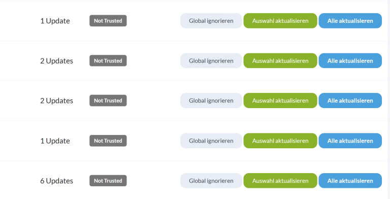 Zentrale Updates für WordPress über ein Wartungstool einspielen.